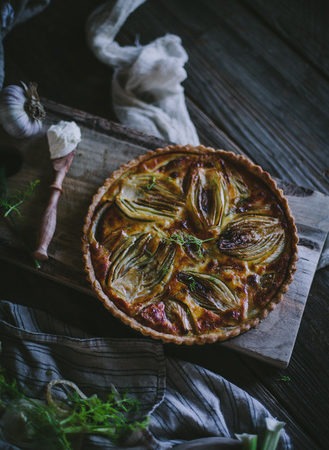 Caramelized Fennel & Goat’s Cheese Tart