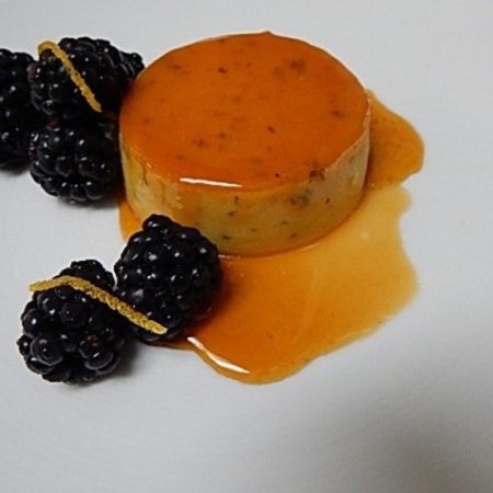 Asher Blue Cheese Flan with Blackberries and Caramelized Honey ...