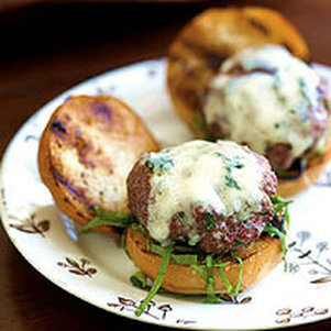 Mini Beef-and-Sage Sliders with Gorgonzola