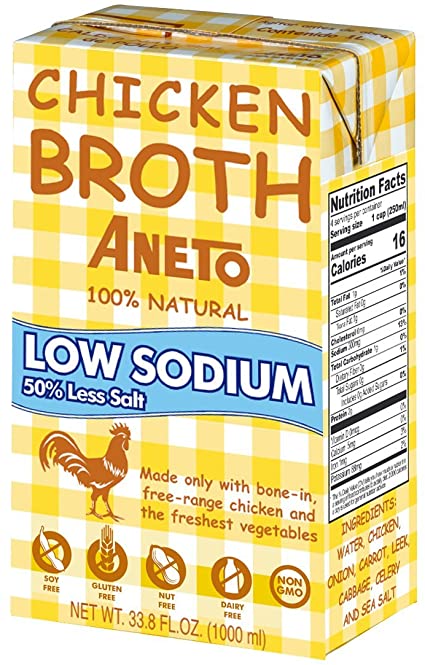 aneto low sodium chicken broth