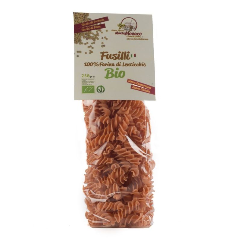 fusilli red lentil