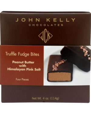 John Kelly Chocolate Peanut Butter Bites with Pink Sea Salt 4-pack