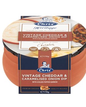 HERITAGE VINTAGE CHEDDAR AND CARAMELIZED ONION SPREAD