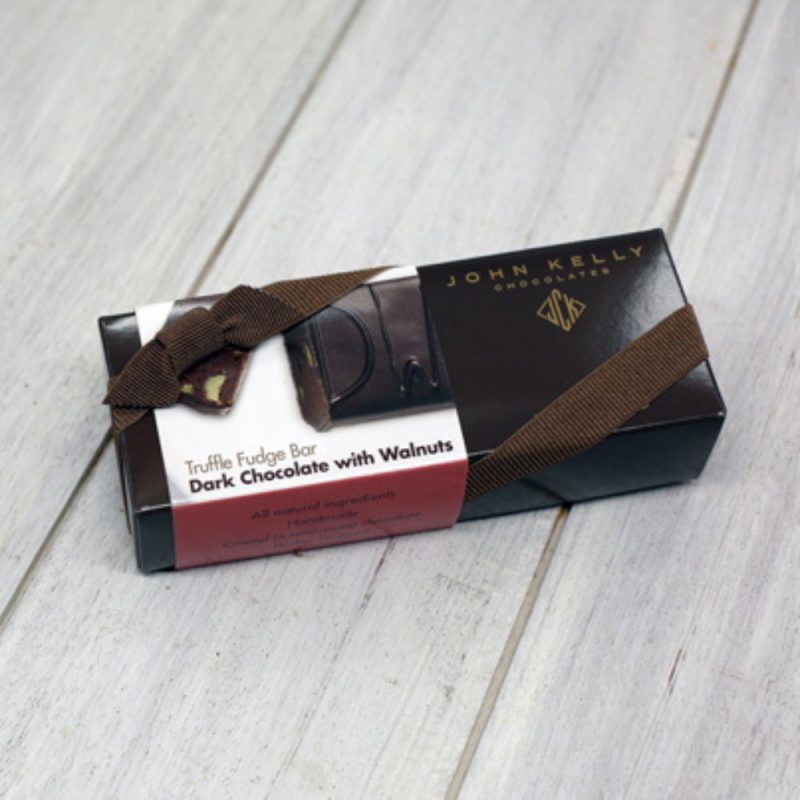 John Kelly Dark Chocolate Fudge Bar with Walnuts