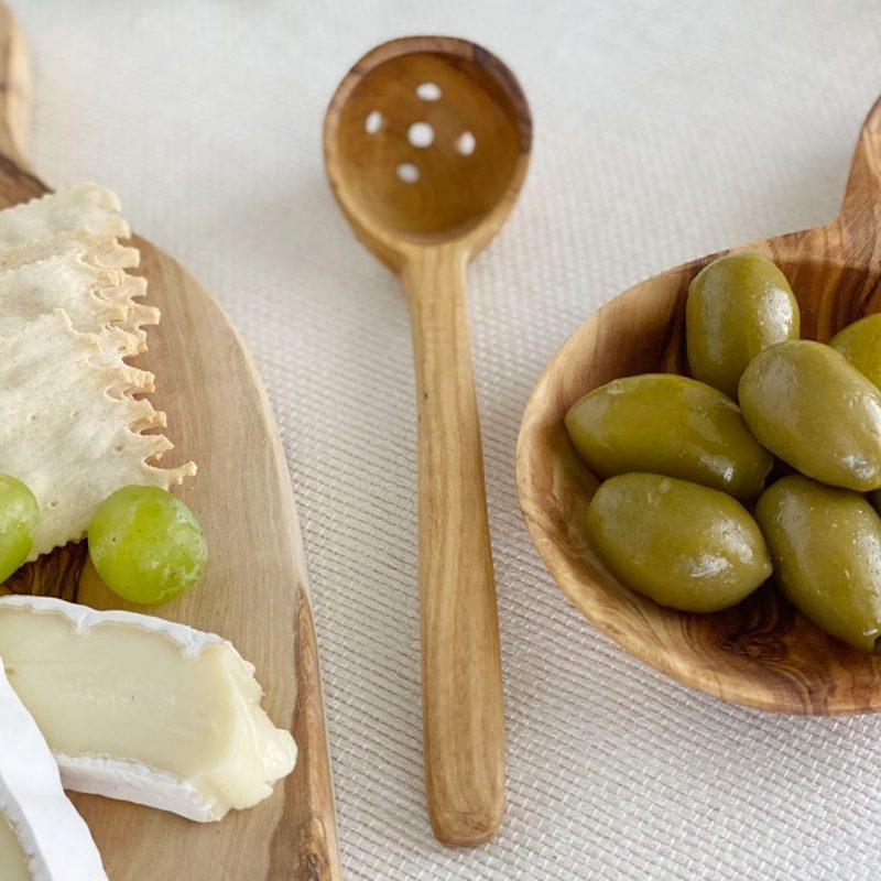 Olive Wood Pickle and Olive Spoon