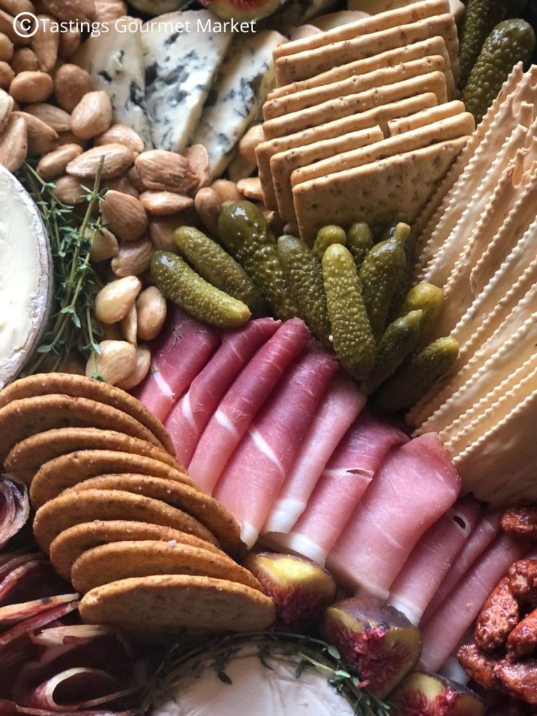 Charcuterie Board with Folded Ham