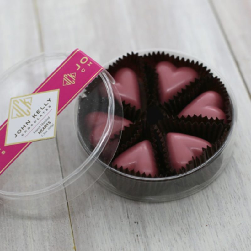 John Kelly Ruby Chocolate Hearts 6pc