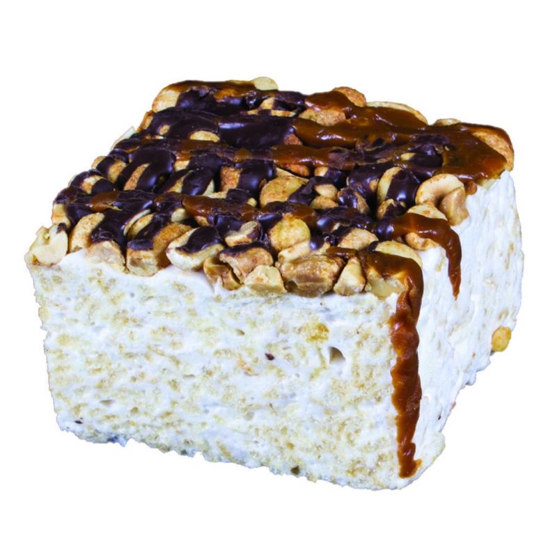 The Crispery Chocolate Caramel and Peanuts Marshmallow Rice Treat