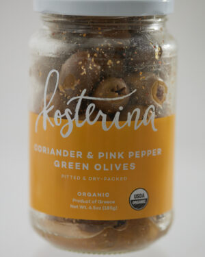 Kosterina Coriander Pink Pepper Green Olives