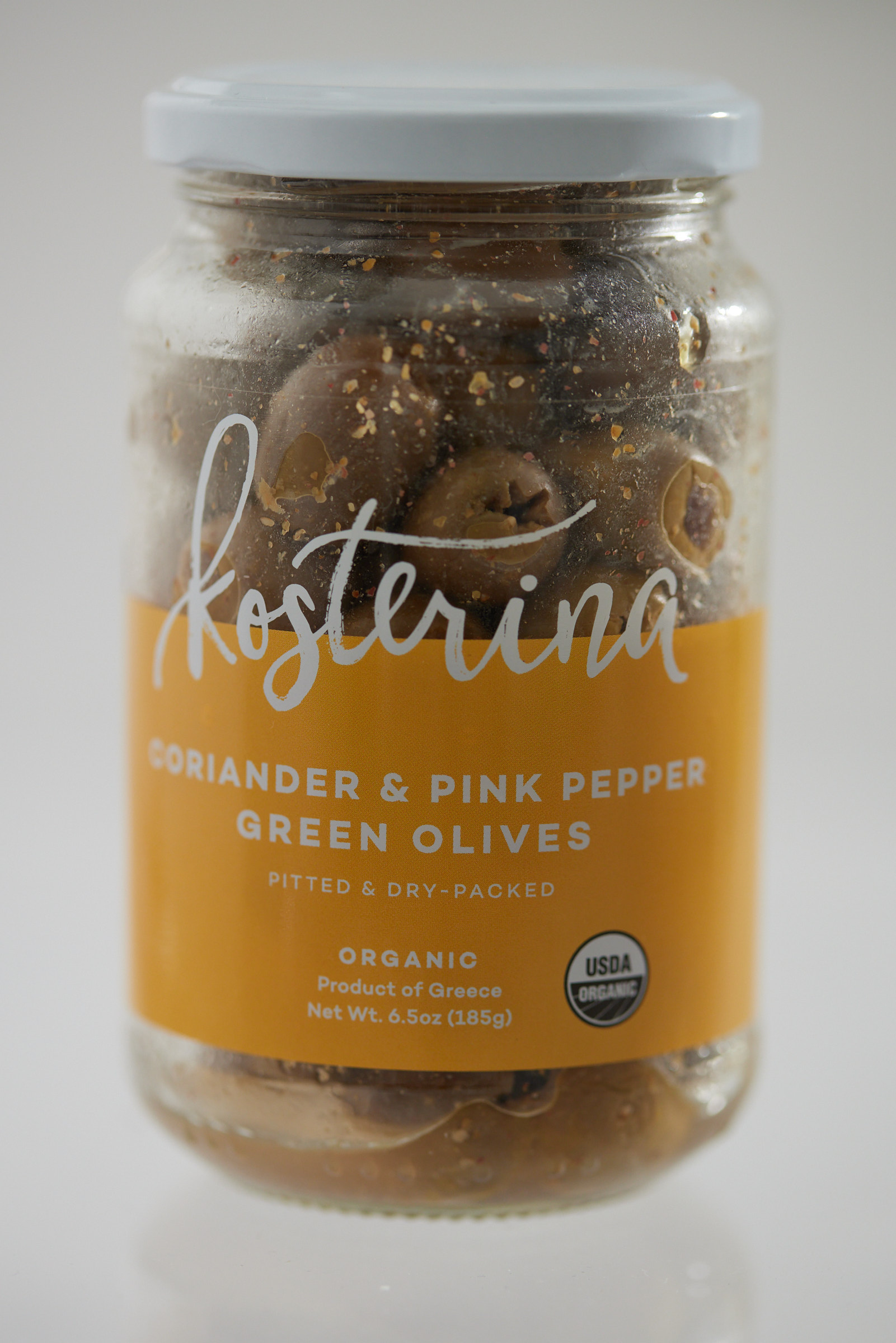 Kosterina Coriander Pink Pepper Green Olives