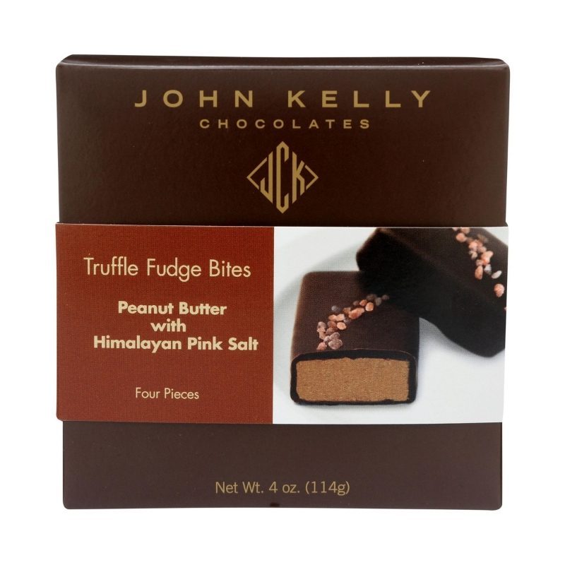 John Kelly Chocolate Peanut Butter Bites with Pink Sea Salt 4-pack