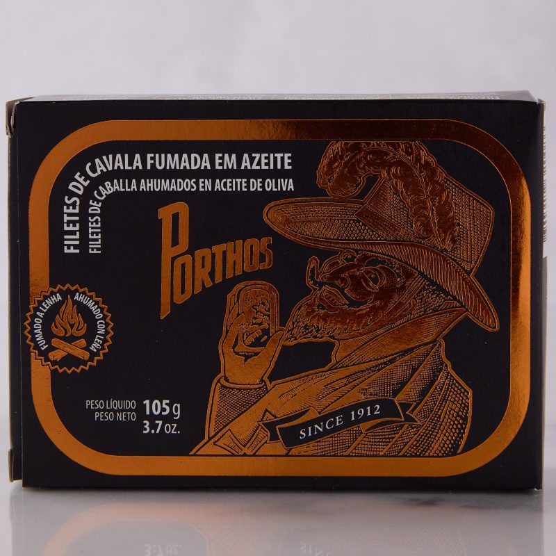 PORTHOS SMOKED MACKEREL FILLETS IN OLIVE OIL
